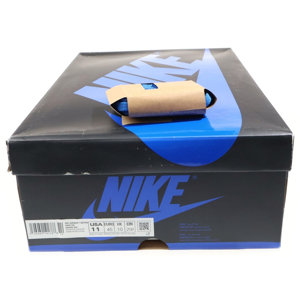 NIKE(ナイキ) AIR JORDAN 1 RETRO HIGH OG ROYAL REIMAGINED エアジョーダン1 レトロ ロイヤル リイマジンド ハイカットスニーカー ブラック/ブルー US11/29cm DZ5485-042