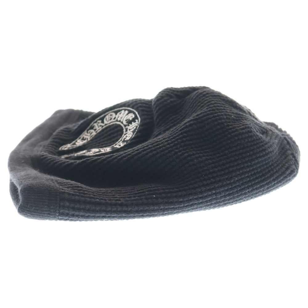 CHROME HEARTS(クロムハーツ) CH PLUS HORSESHOE EMBROIDERY COTTON BEANIE CHプラス ホースシュー エンブロイダリー サーマルコットンビーニー ニット帽 ブラック