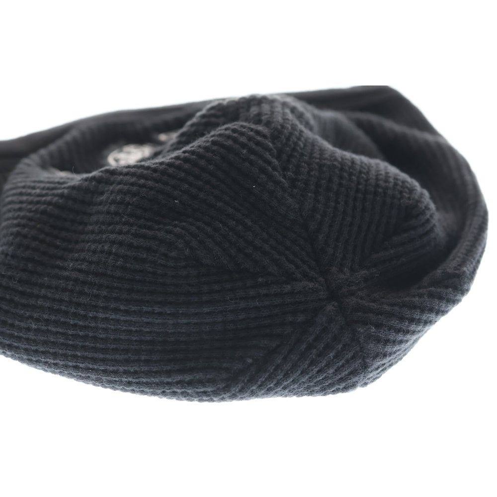 CHROME HEARTS(クロムハーツ) CH PLUS HORSESHOE EMBROIDERY COTTON BEANIE CHプラス ホースシュー エンブロイダリー サーマルコットンビーニー ニット帽 ブラック