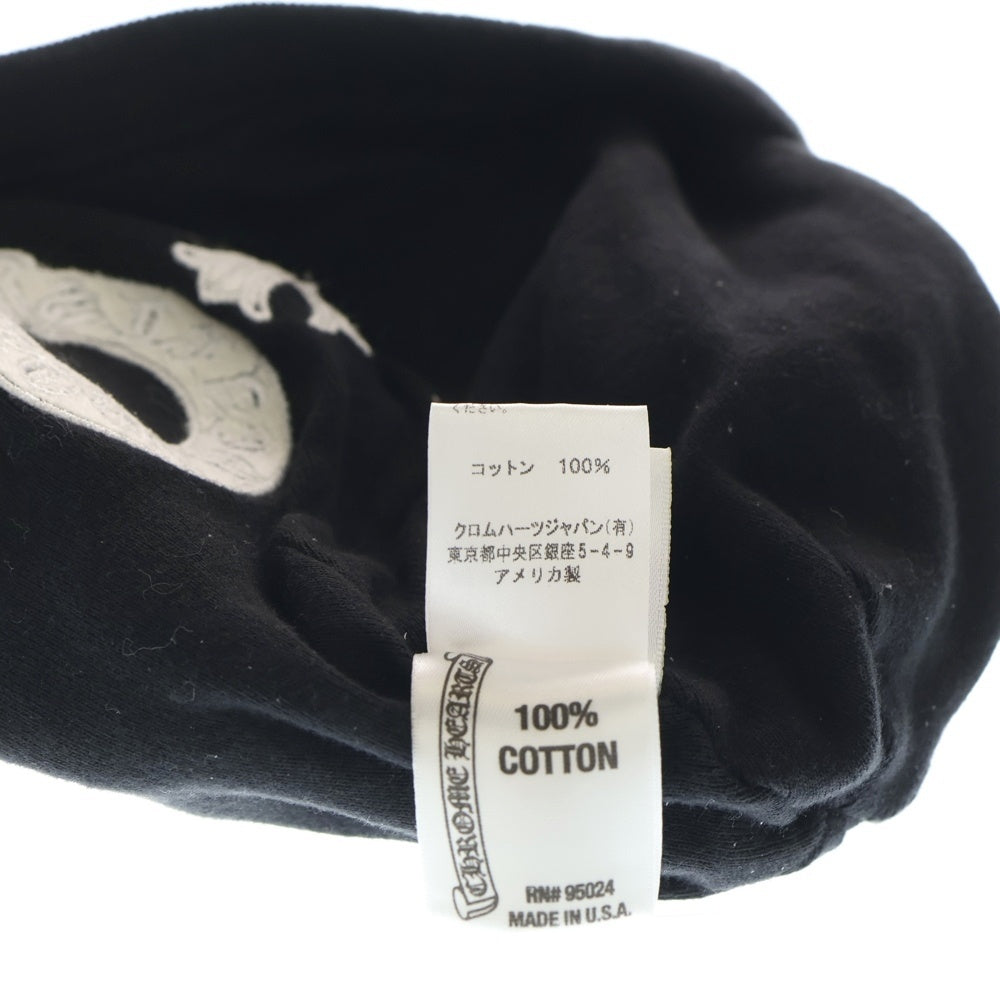 CHROME HEARTS(クロムハーツ) CH PLUS HORSESHOE EMBROIDERY COTTON BEANIE CHプラス ホースシュー エンブロイダリー サーマルコットンビーニー ニット帽 ブラック