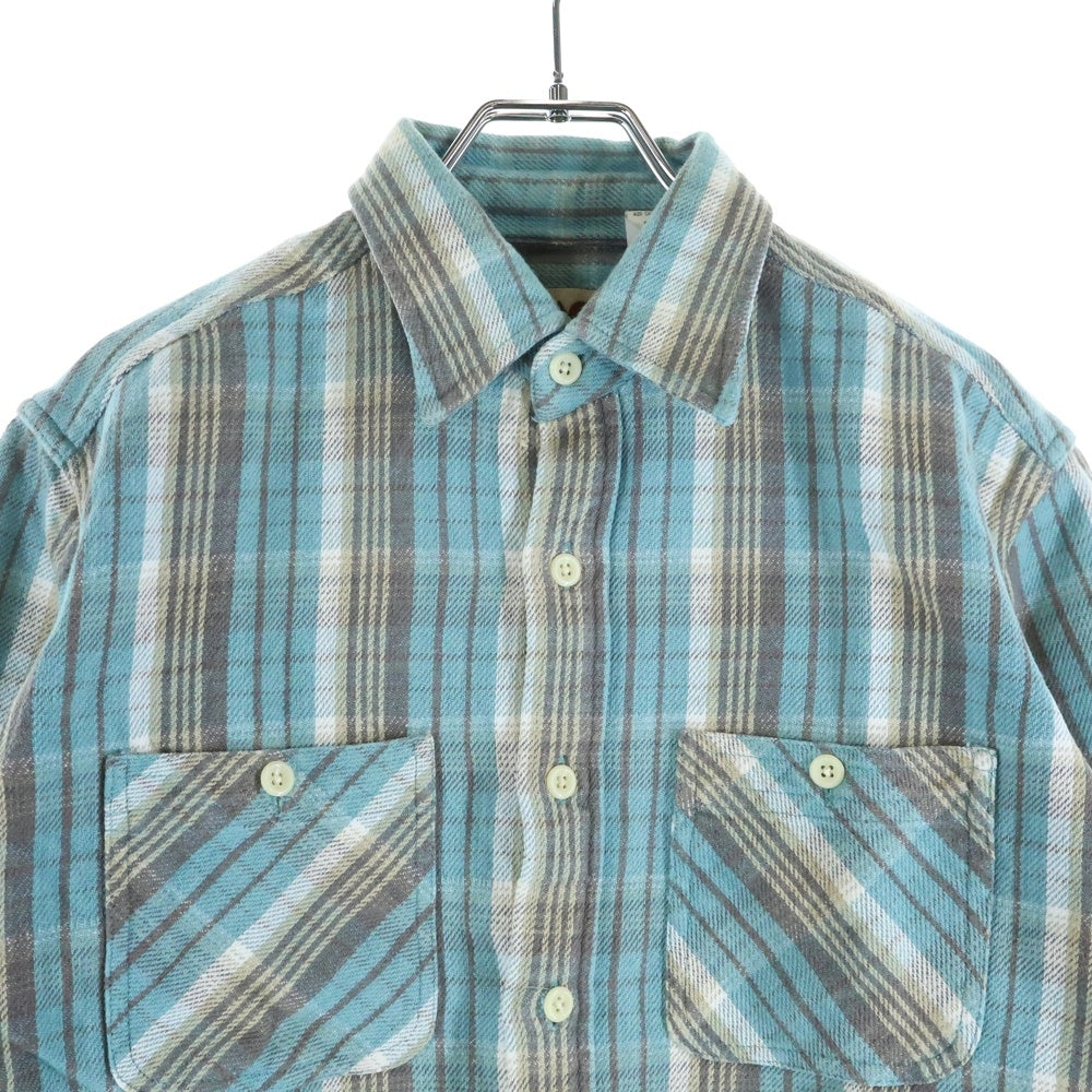 CAMCO(カムコ) 胸ポケットデザイン チェック柄 ヘビー 長袖シャツ マルチ