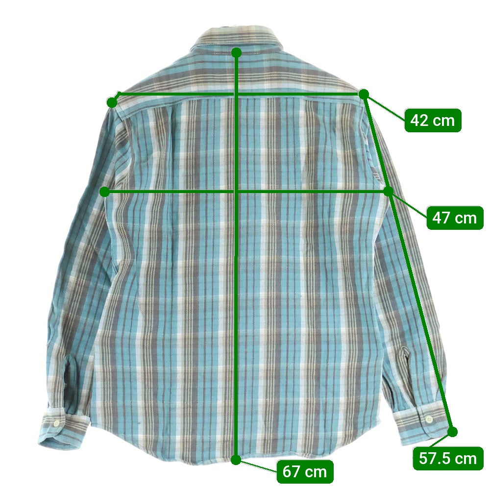 CAMCO(カムコ) 胸ポケットデザイン チェック柄 ヘビー 長袖シャツ マルチ