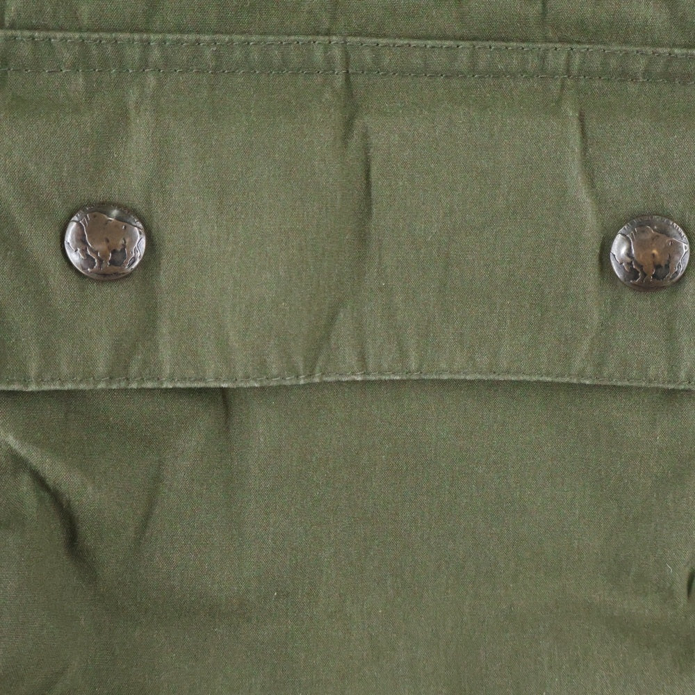 HOUSTON(ヒューストン) マルチポケット コーデユロイ切り替え アイランドジャケット カーキ 50371