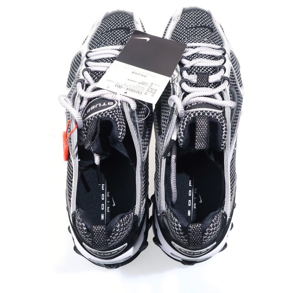 NIKE(ナイキ) ×STUSSY AIR ZOOM SPIRIDON CAGED ステューシー エアズーム スピリドン ゲージド ローカットスニーカー シルバー US9/27cm CU1854-001