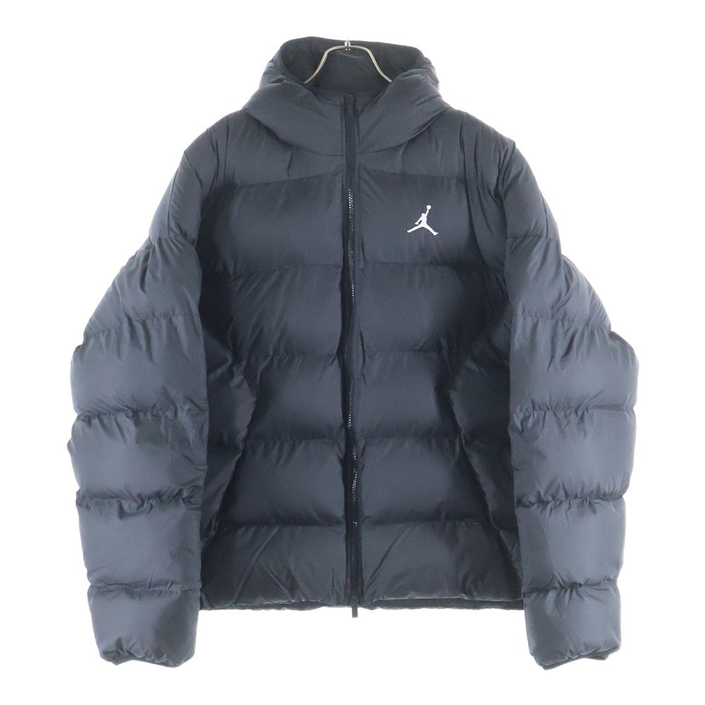 NIKE(ナイキ) THERMA-FIT BRK PUFFER JKT フロントロゴ刺繍 フーデッド 中綿ジャケット ブラック HV0532-010