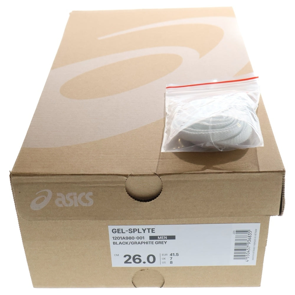 ASICS(アシックス) GEL-SPLYTE BLACK GRAPHITE GREY ゲルスプライト ローカットスニーカー ブラック US8/26cm 1201A980-001