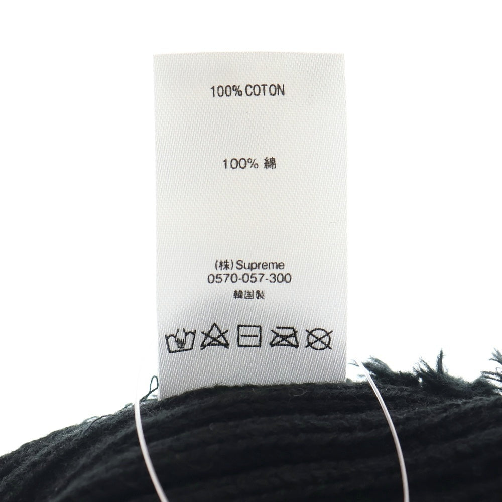 SUPREME(シュプリーム) 20AW Wide Rib Beanie ワイドリブ アクリルニット スモールボックスロゴ ビーニー ニット帽 帽子 ブラック