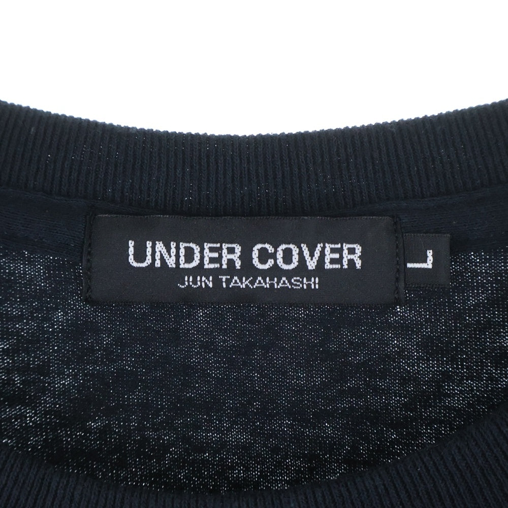 UNDERCOVER(アンダーカバー) マスク ハンバーガープリント クルーネック半袖Tシャツ カットソー ブラック