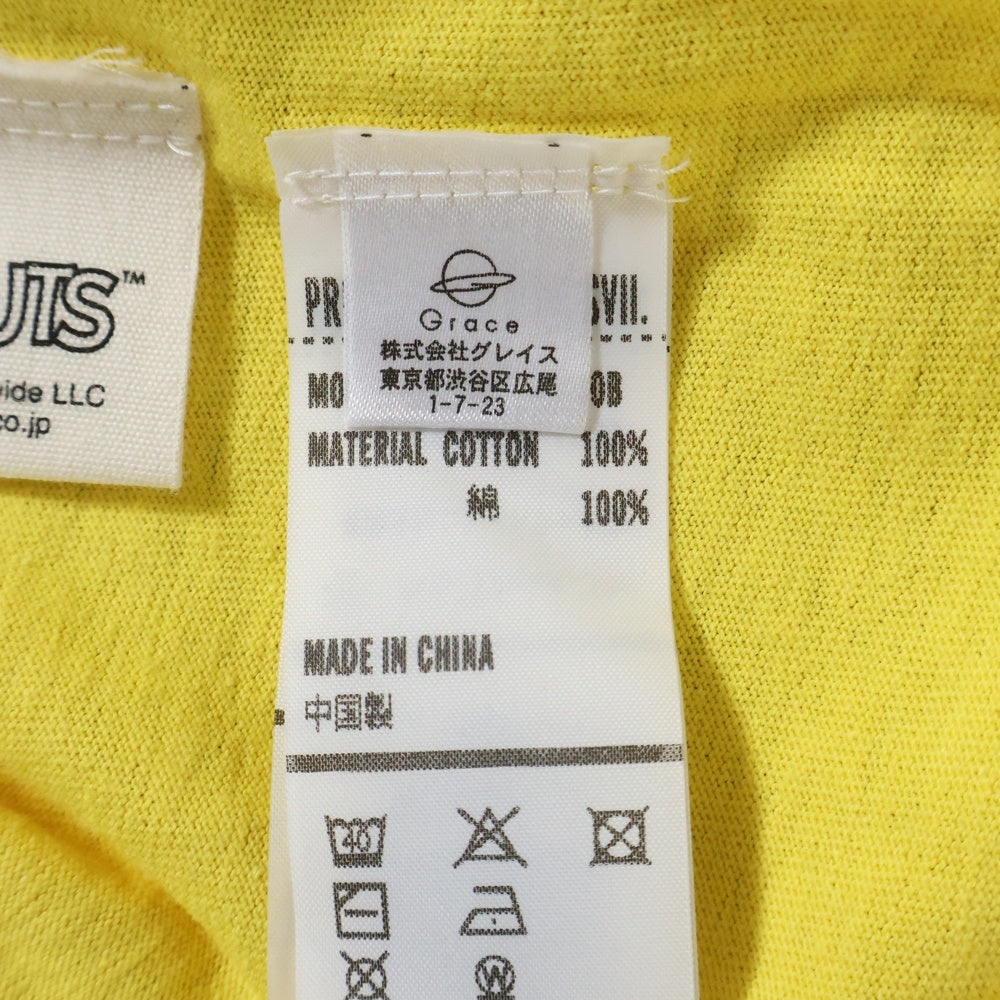 NEXUS7(ネクサスセブン) ×PEANUTS ピーナッツ チャーリーブラウン クルーネック半袖Tシャツ カットソー イエロー RGS-NGS-T0B