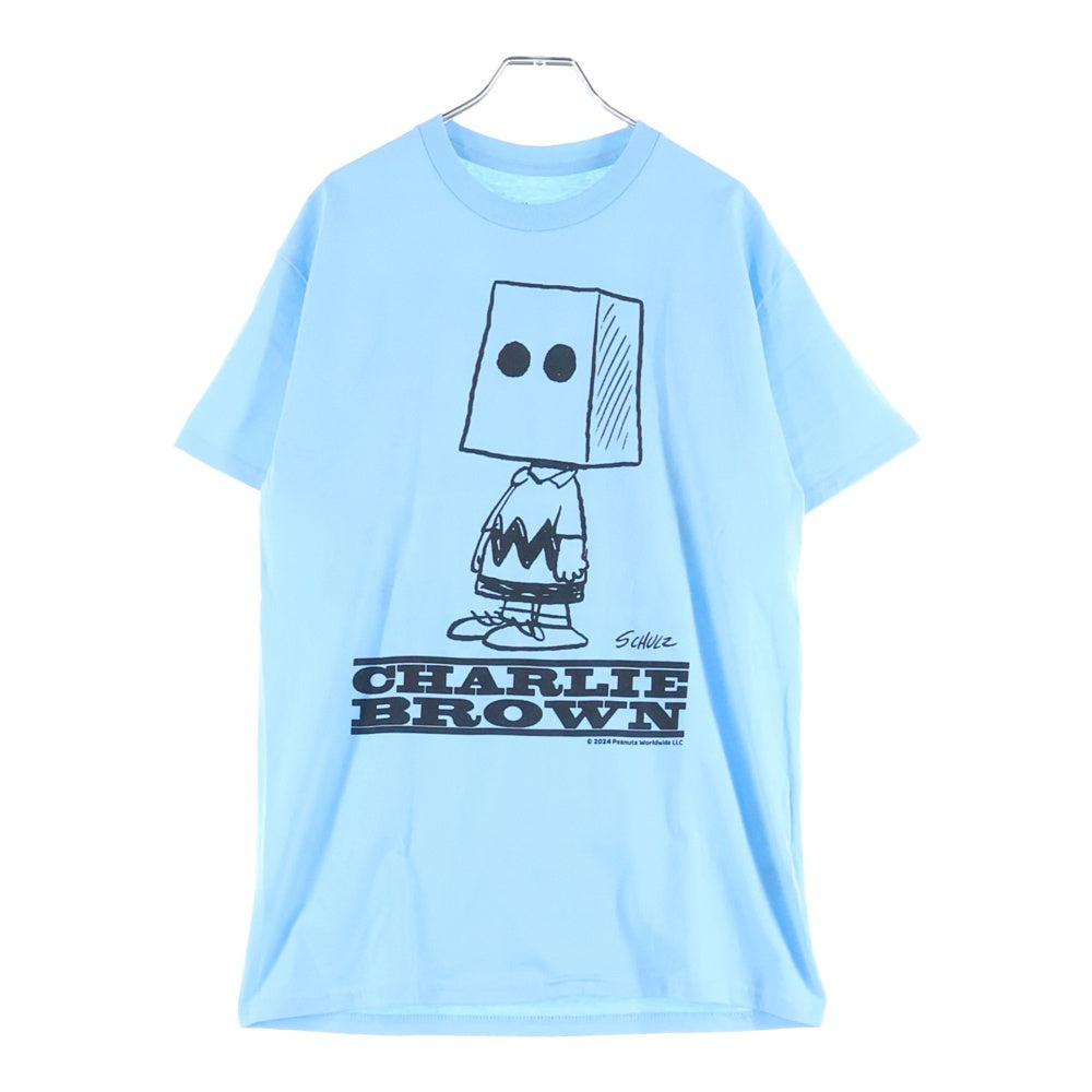 NEXUS7(ネクサスセブン) ×PEANUTS ピーナッツ チャーリーブラウン クルーネック半袖Tシャツ カットソー ブルー RGS-NGS-T0B