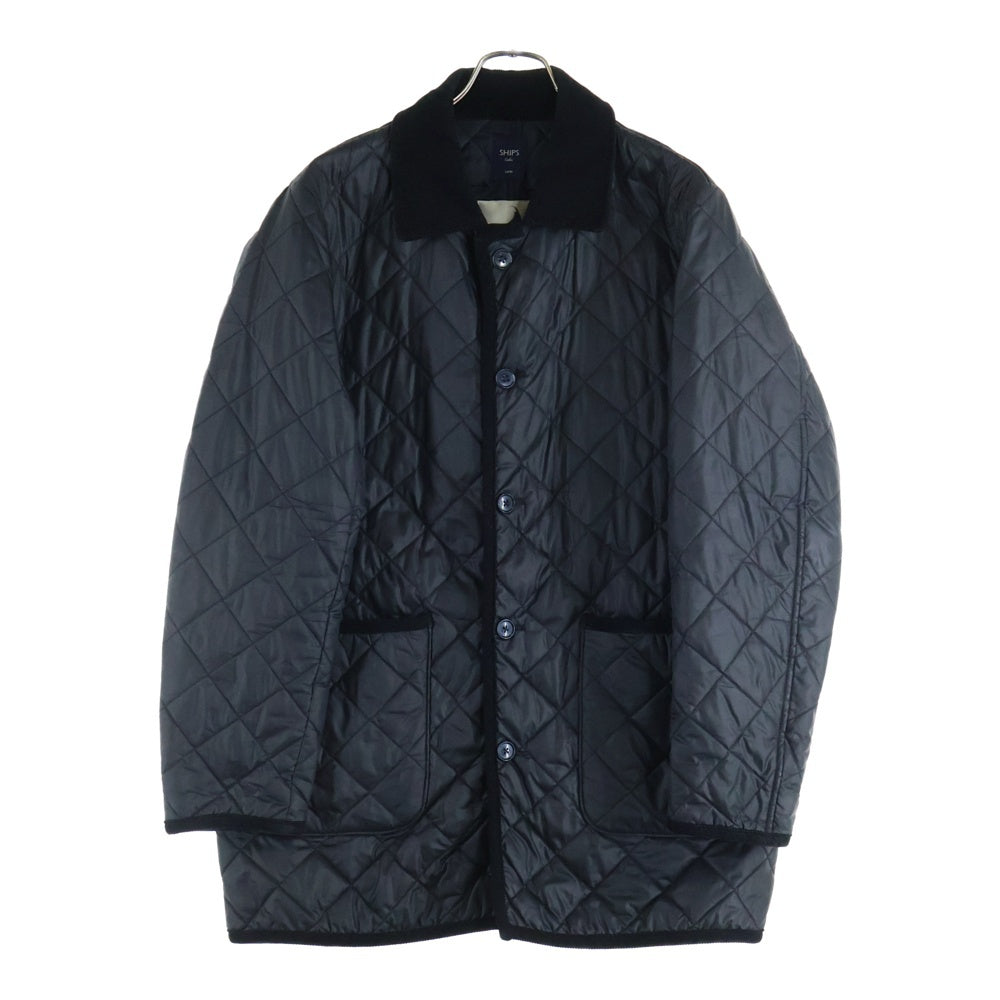 SHIPS(シップス) Quilted Jacket カシミヤ混 キルティングジャケット ブラック 801-45-0029