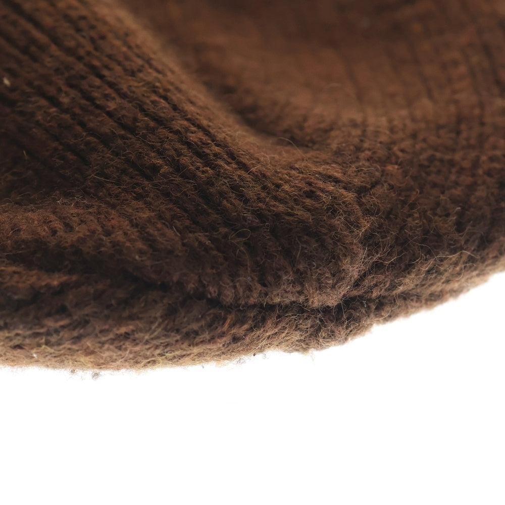 HERMES(エルメス) H ロゴ カシミヤ ニット帽 ビーニー ブラウン