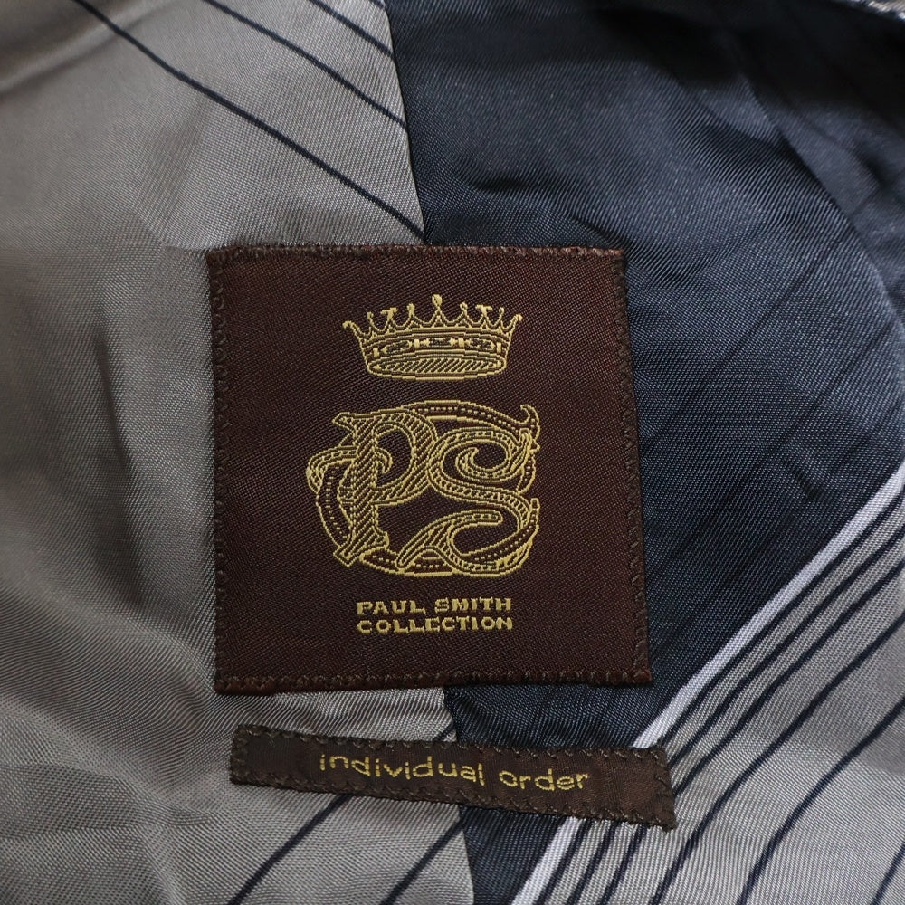 Paul Smith COLLECTION(ポールスミス コレクション) 千鳥格子 セットアップ スーツ 3ピース 2Bテーラードジャケット ジレ ベスト テーパードパンツ ブラウン