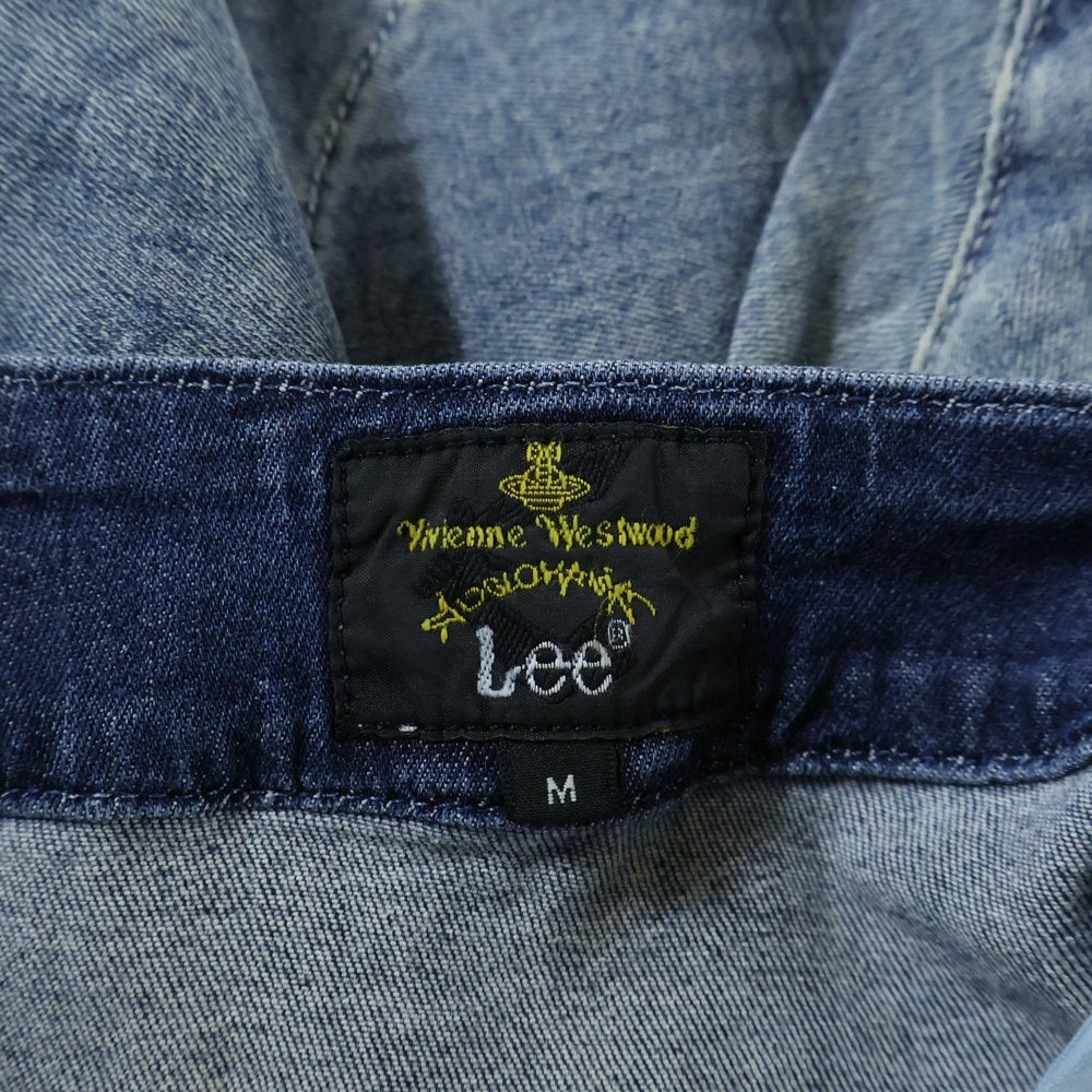 Vivienne Westwood Anglomania(ヴィヴィアンウエストウッドアングロマニア) × Lee リー ハートエンブロイダリー 変形 スカート インディゴ レディース