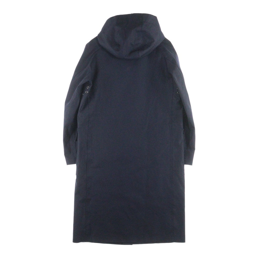 MACKINTOSH(マッキントッシュ) ゴム引き フーデッド ウール ロングコート ネイビー レディース