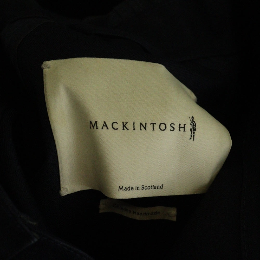 MACKINTOSH(マッキントッシュ) ゴム引き フーデッド ウール ロングコート ネイビー レディース
