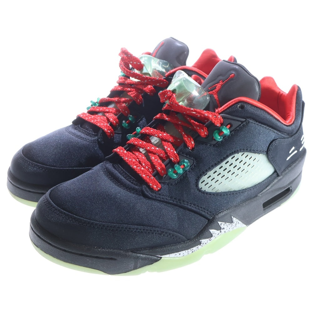 NIKE(ナイキ) ×CLOT AIR JORDAN 5 RETRO LOW SP クロット エアジョーダン 5 ジェイド ローカットスニーカー ブラック レディース US6.5/24.5cm DM4640-036