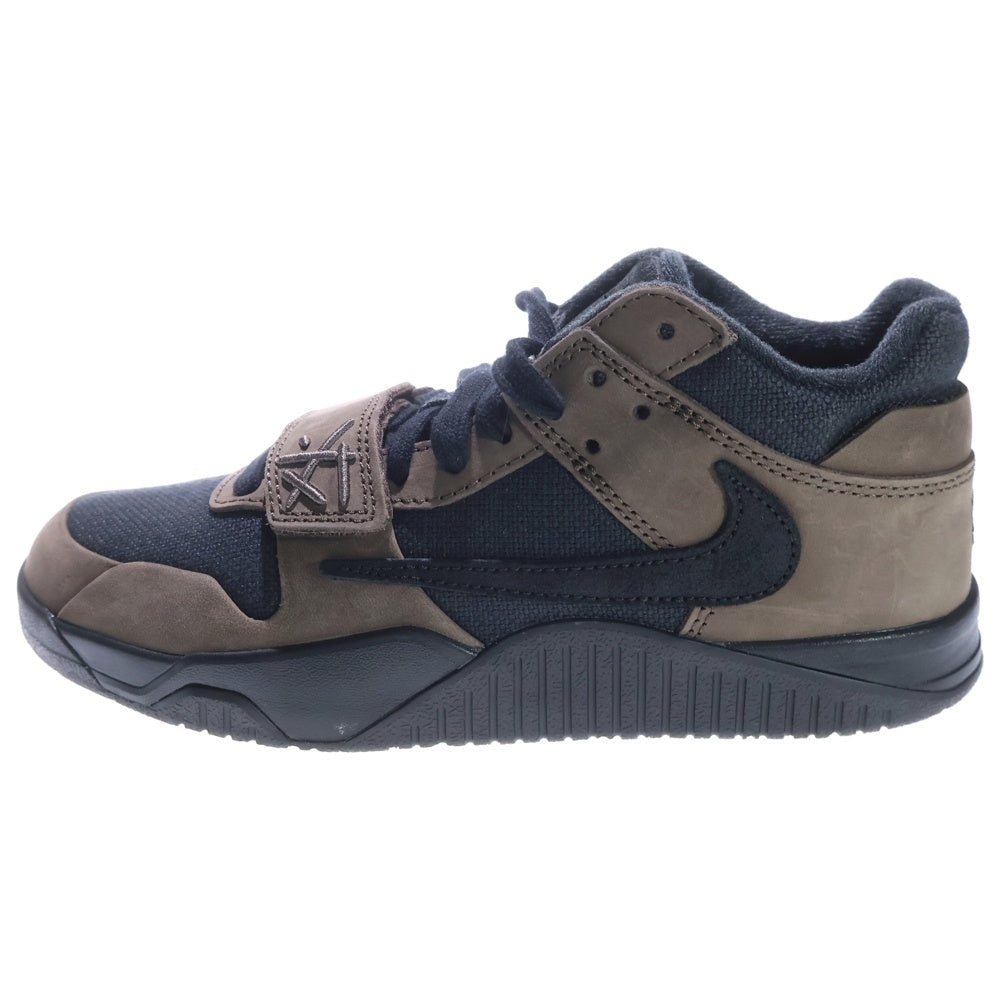 NIKE(ナイキ) ×TRAVIS SCOTT JORDAN JUMPMAN JACK TR トラヴィススコット ジャンプマンジャック ローカットスニーカー ブラウン/ブラック US7/25.0cm FZ8117-204