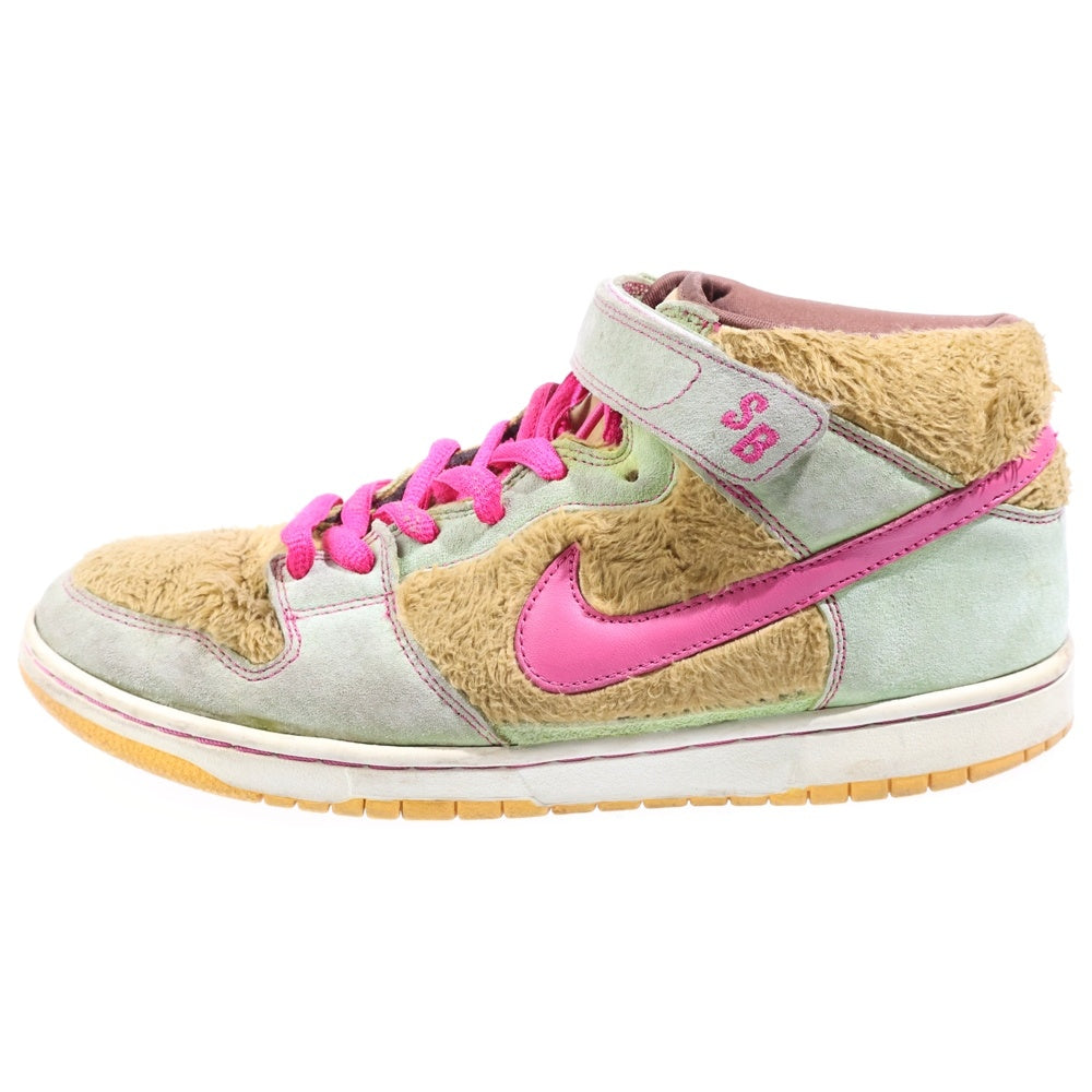 NIKE SB(ナイキエスビー) 【観賞用 2006年製】 DUNK MID MAMA BEAR ダンク ママベア ミッドカットスニーカー グリーン/イエロー US10.5/28.5cm 314381-761