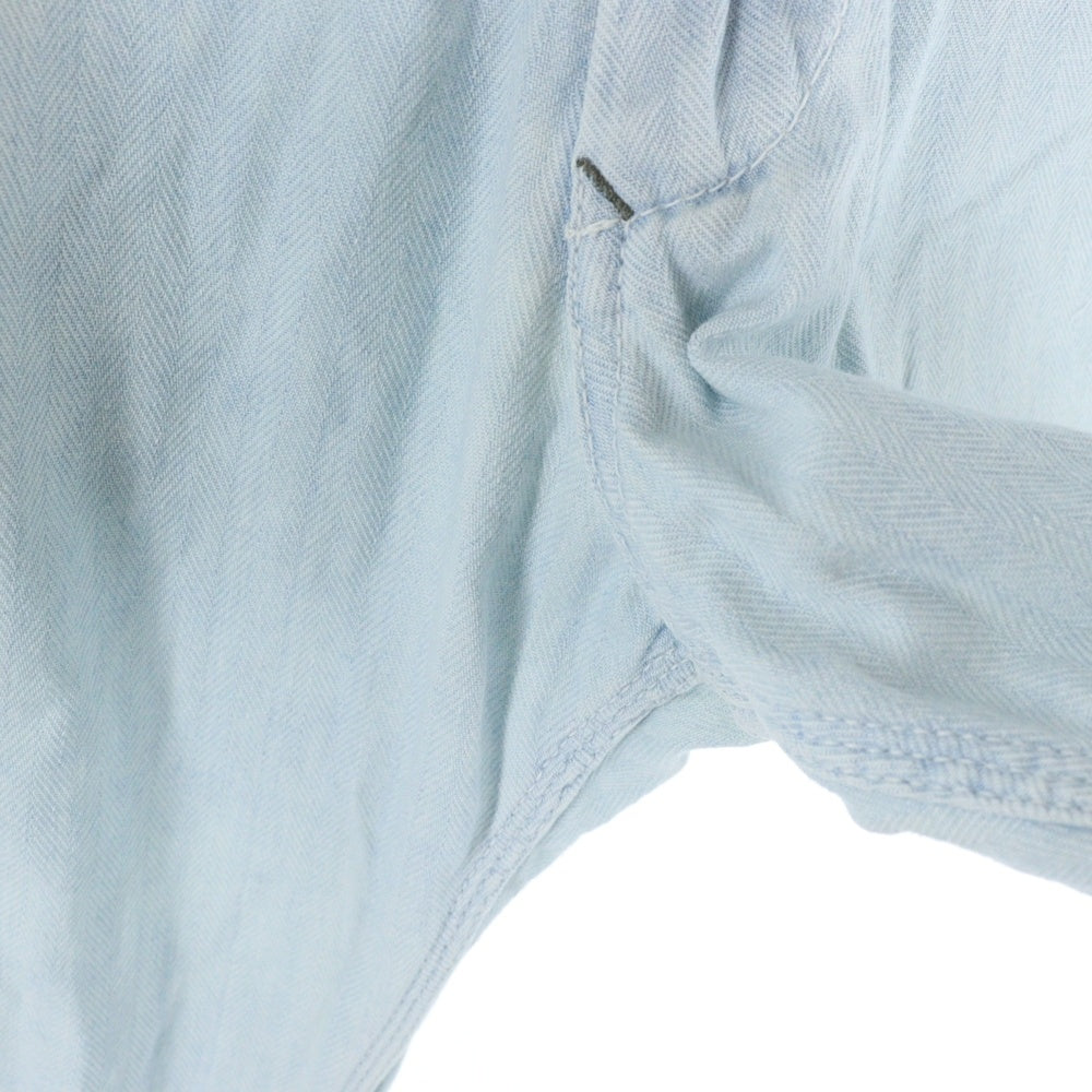 mastermind JAPAN(マスターマインドジャパン) ロゴパッチ ジップフライ ワイドデニムパンツ インディゴ