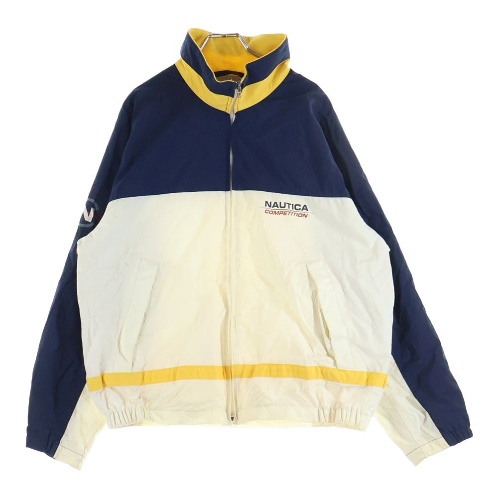 NAUTICA(ノーティカ) フロントロゴ ジップアップナイロンジャケット ネイビー/アイボリー