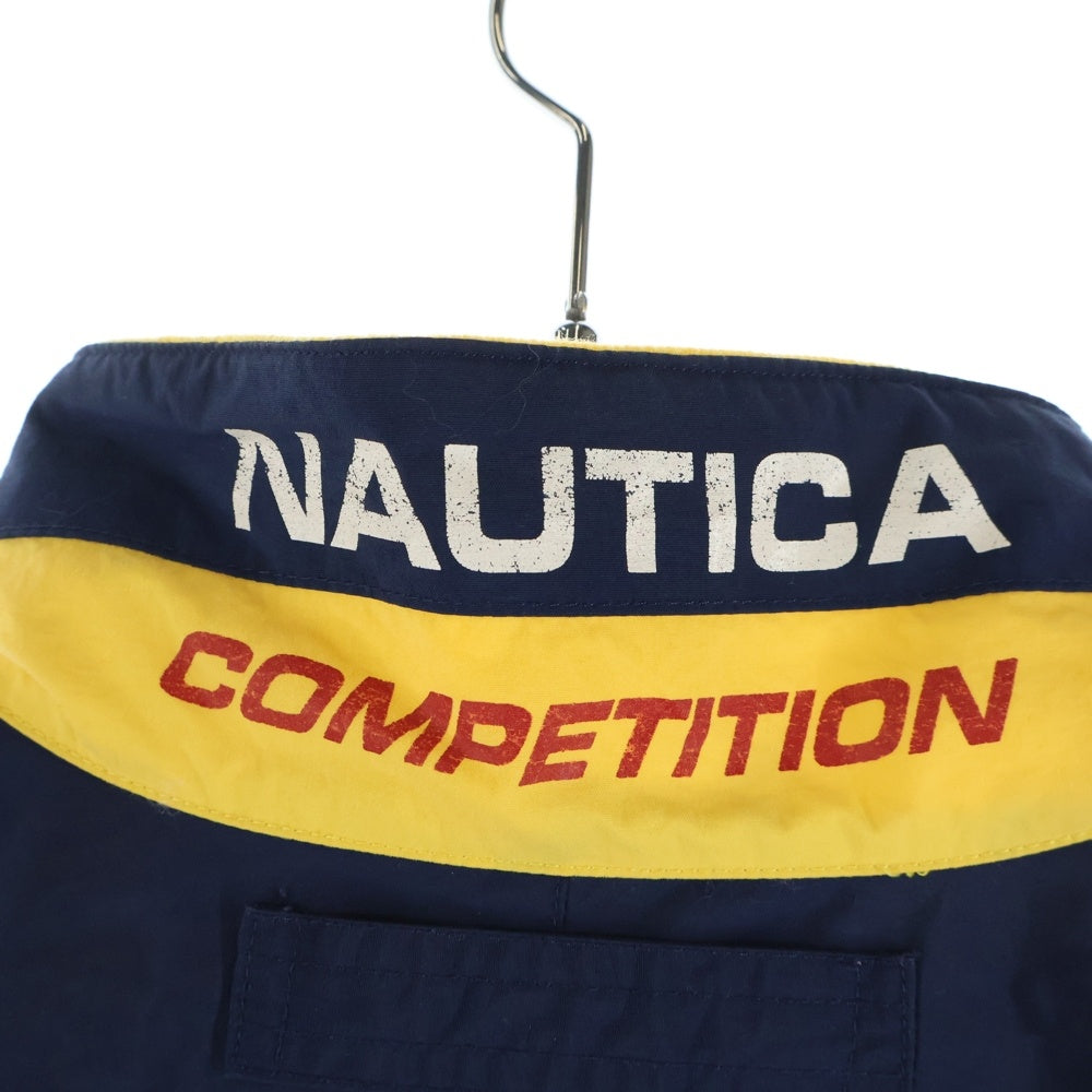 NAUTICA(ノーティカ) フロントロゴ ジップアップナイロンジャケット ネイビー/アイボリー