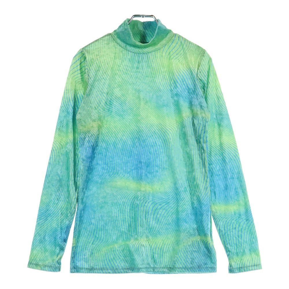 MAISON SPECIAL(メゾンスペシャル ) クラッシュドベロアシャツ 長袖Tシャツ ロンT グリーン 21232415811