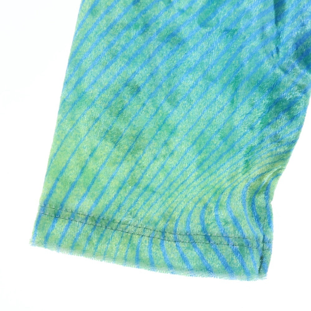 MAISON SPECIAL(メゾンスペシャル ) クラッシュドベロアシャツ 長袖Tシャツ ロンT グリーン 21232415811