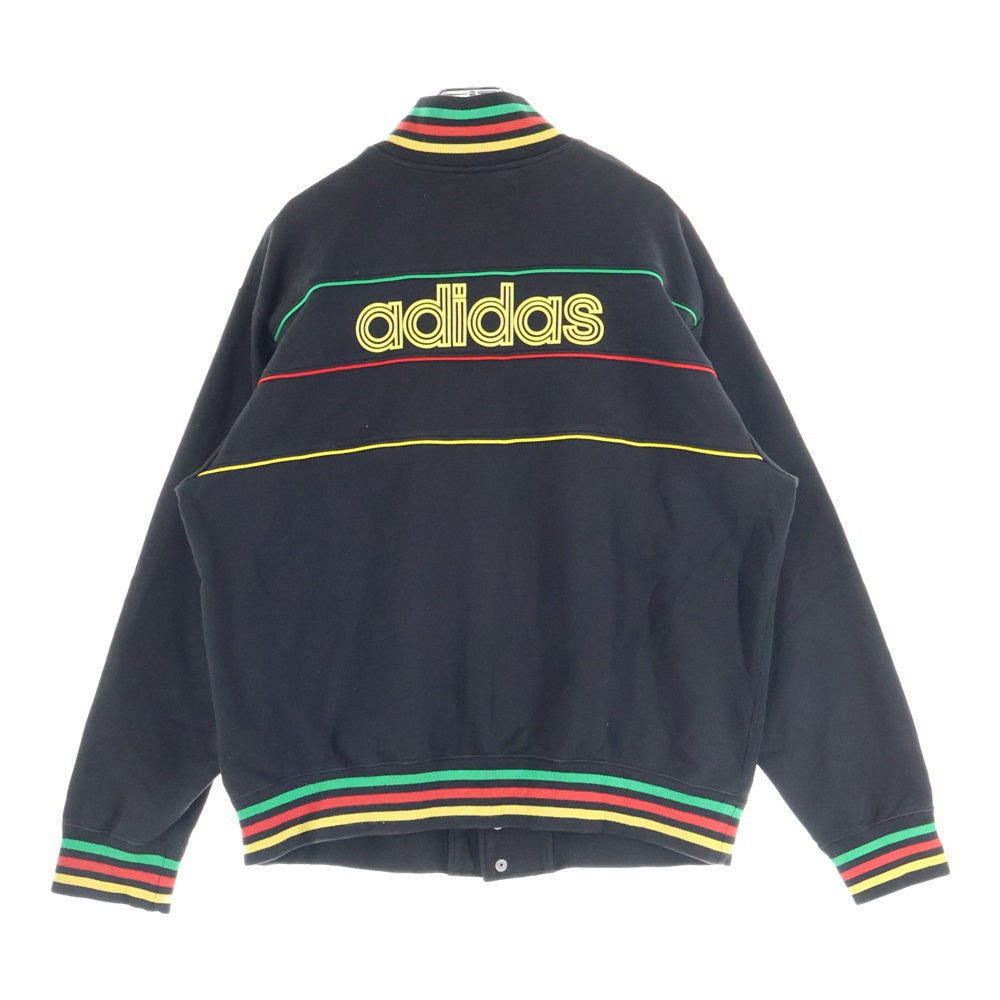 adidas(アディダス) ロゴプリント スウェットスタジアムジャケット スタジャン ブラック JD2017