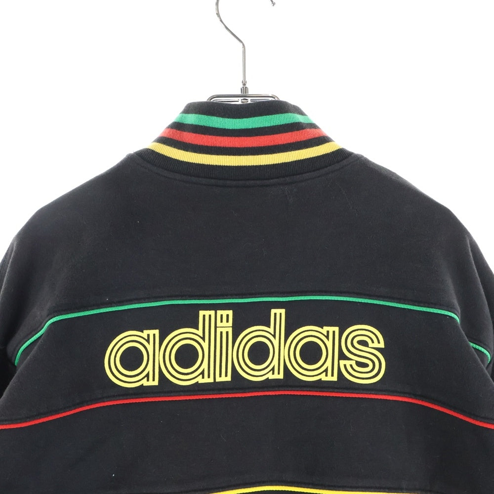 adidas(アディダス) ロゴプリント スウェットスタジアムジャケット スタジャン ブラック JD2017