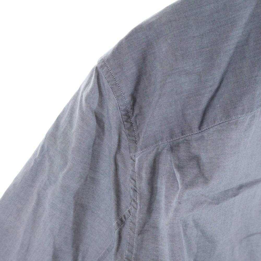 HELMUT LANG(ヘルムートラング) 比翼 ロングスリーブ スタンドカラーシャツ グレー