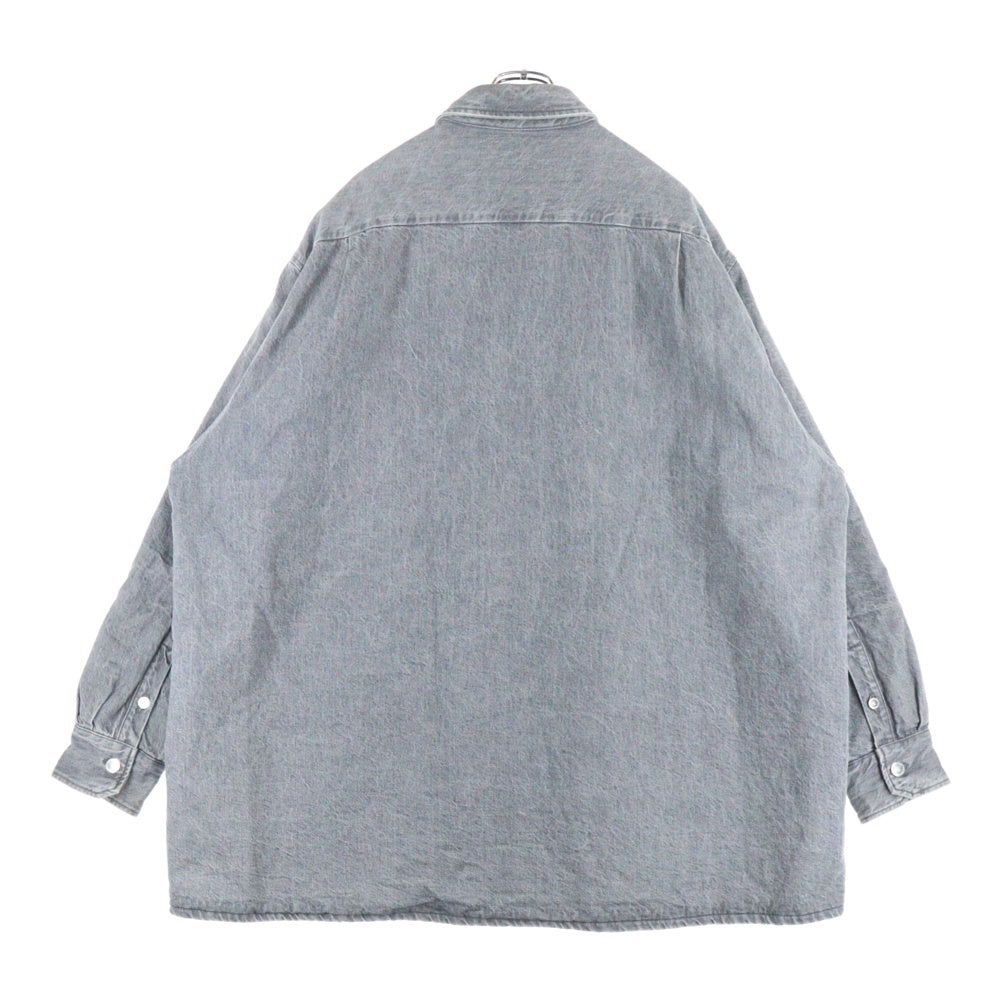 RAF SIMONS(ラフシモンズ) 20AW PADDED BIG FIT DENIM SHIRT パデット ビッグ フィット デニムシャツジャケット グレー 202-249