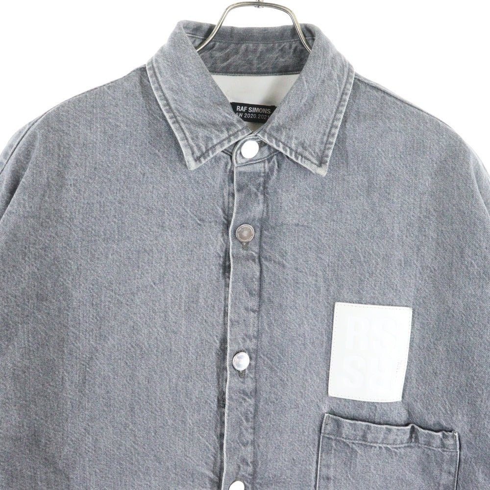 RAF SIMONS(ラフシモンズ) 20AW PADDED BIG FIT DENIM SHIRT パデット ビッグ フィット デニムシャツジャケット グレー 202-249