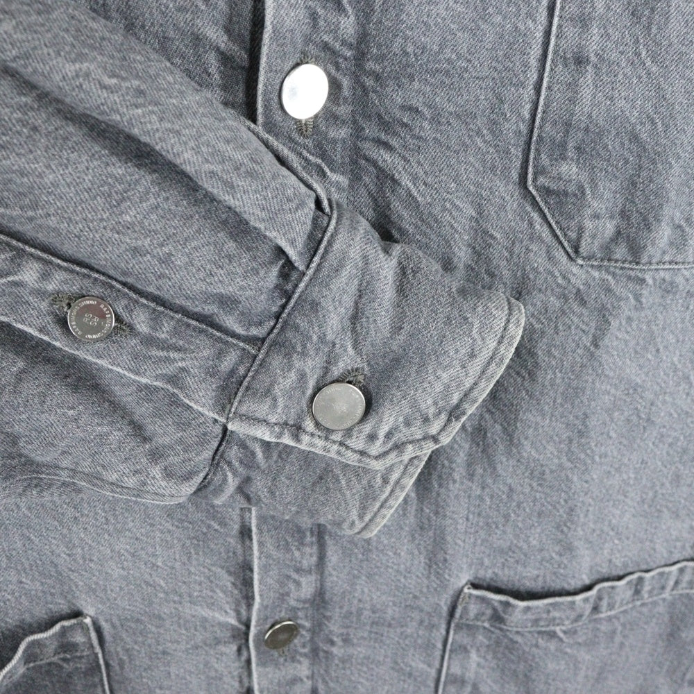 RAF SIMONS(ラフシモンズ) 20AW PADDED BIG FIT DENIM SHIRT パデット ビッグ フィット デニムシャツジャケット グレー 202-249