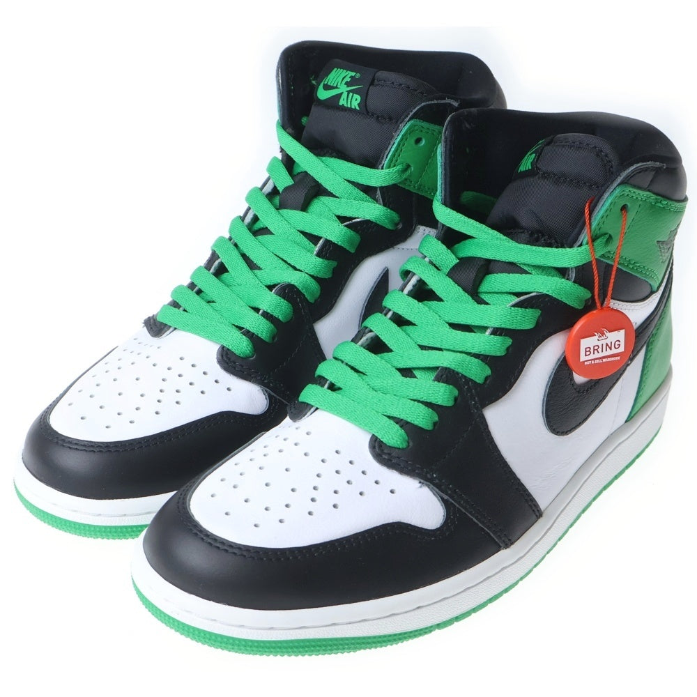 NIKE(ナイキ) AIR JORDAN 1 RETRO HIGH OG LUCKY GREEN エアジョーダン レトロ ラッキーグリーン ハイカットスニーカー ホワイト/グリーン US8.5/26.5cm DZ5485-031