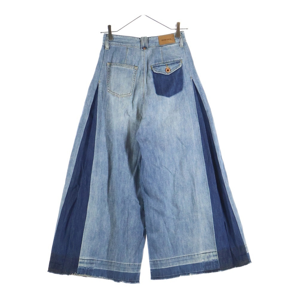 DIESEL(ディーゼル) マルチポケット 素材切り替え ジップアップ デニムパンツ インディゴ