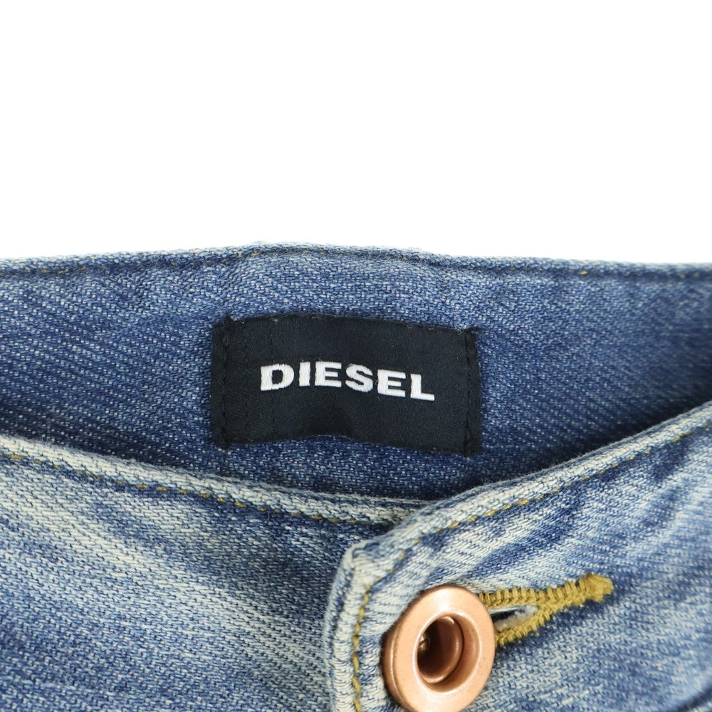 DIESEL(ディーゼル) マルチポケット 素材切り替え ジップアップ デニムパンツ インディゴ