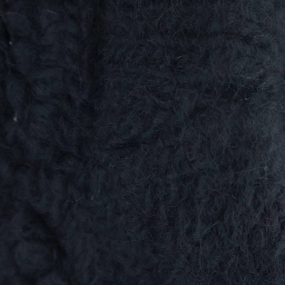 tricot COMME des GARCONS(トリコ コム デ ギャルソン) 05AW AD2005 ショート丈 ラペルデザイン ケーブルウールニット ボタンレスジャケット ブラック レディース TP-N039