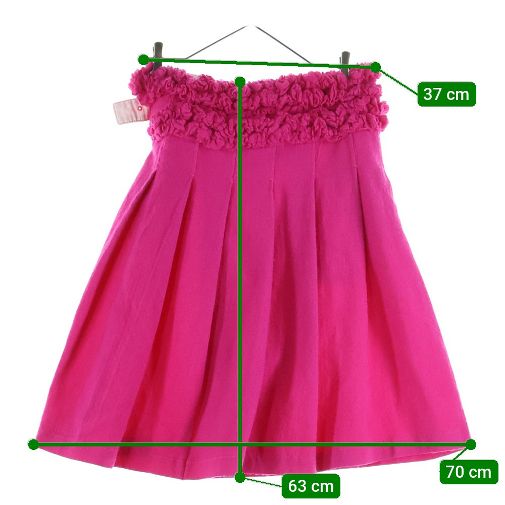 tricot COMME des GARCONS(トリコ コム デ ギャルソン) 07AW AD2007 フリルベルトデザイン ウール 巻きスカート ピンク レディース TT-S039