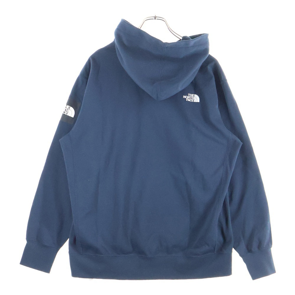 THE NORTH FACE(ザノースフェイス) アームスクエアーロゴデザイン カンガルーポケット フーデッド スウェット パーカ ネイビー NT11953