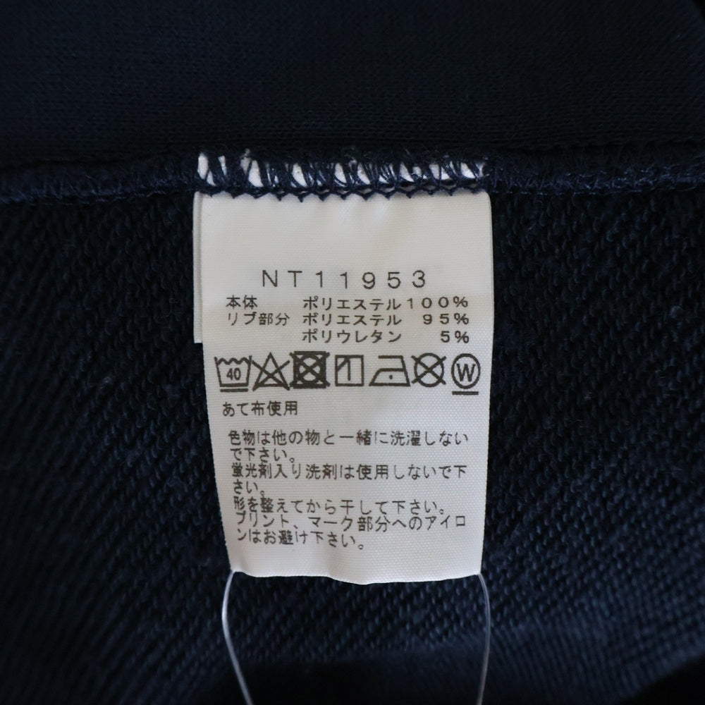THE NORTH FACE(ザノースフェイス) アームスクエアーロゴデザイン カンガルーポケット フーデッド スウェット パーカ ネイビー NT11953