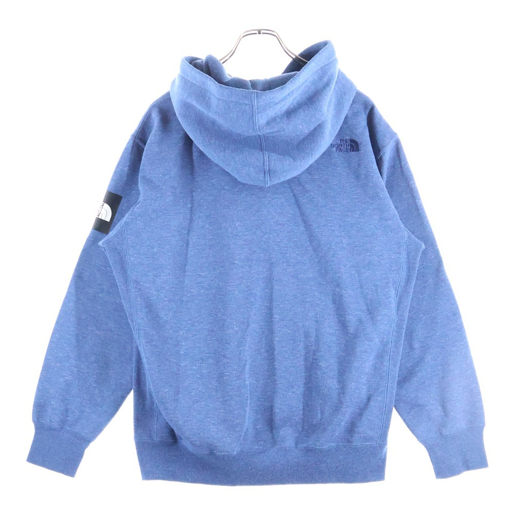 THE NORTH FACE(ザノースフェイス) アームスクエアーロゴデザイン カンガルーポケット フーデッド スウェット パーカ ブルー NT61835