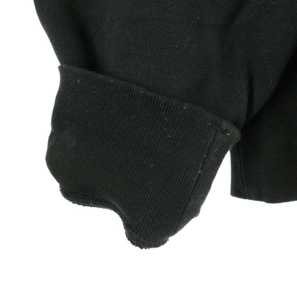 A BATHING APE(アベイシングエイプ) フロントロゴデザイン カンガルーポケット ドローストリング フーデッド スウェット パーカ ブラック 001PPG301009X