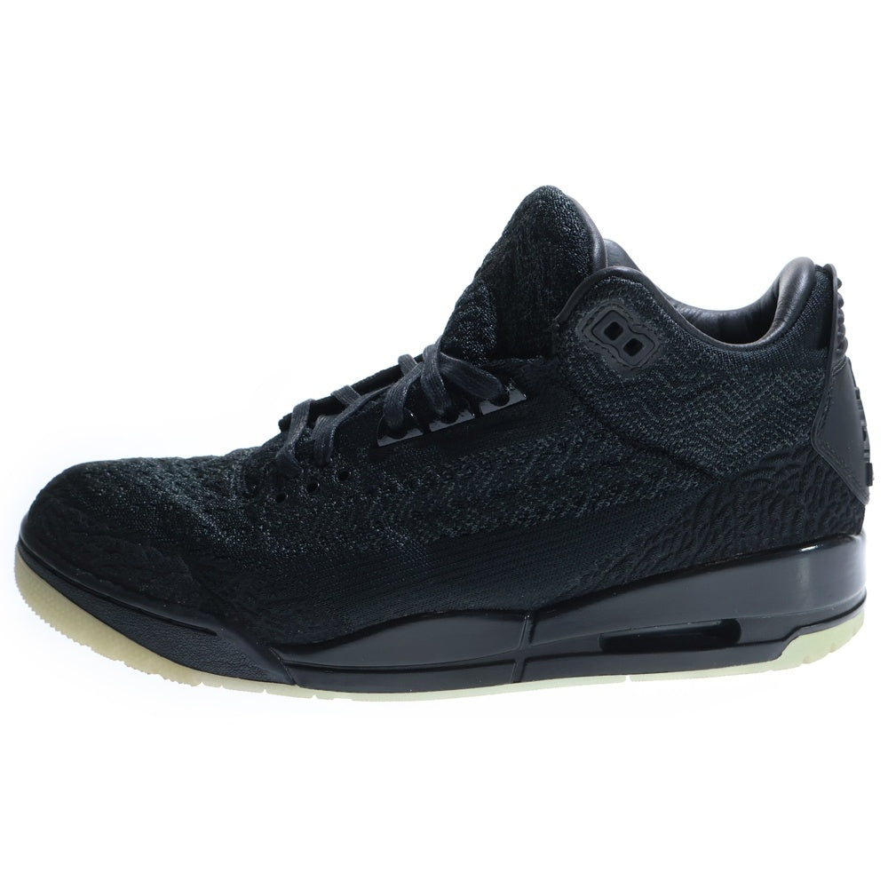 NIKE(ナイキ) AIR JORDAN 3 RETRO FLYKNIT エアジョーダン3 レトロ フライニット ハイカットスニーカー ブラック US10.5/28.5cm AQ1005-001