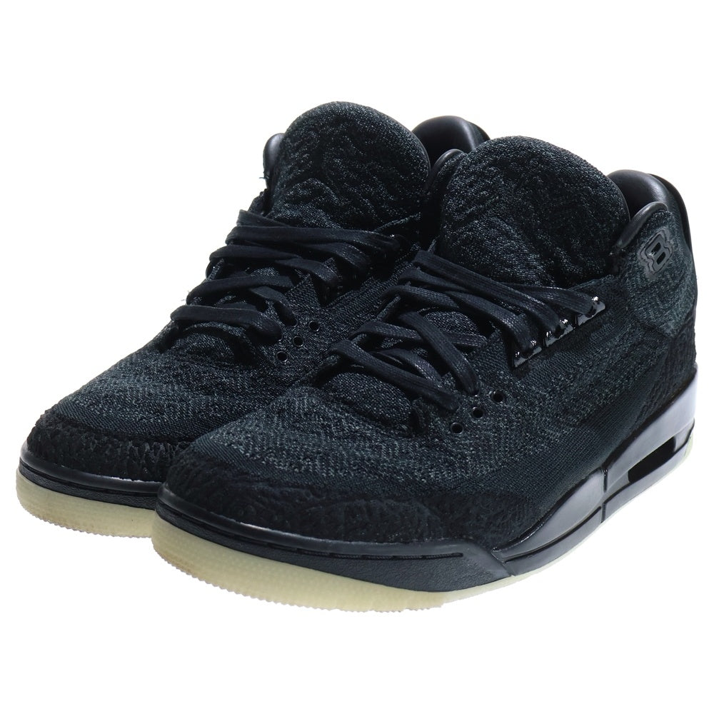 NIKE(ナイキ) AIR JORDAN 3 RETRO FLYKNIT エアジョーダン3 レトロ フライニット ハイカットスニーカー ブラック US10.5/28.5cm AQ1005-001