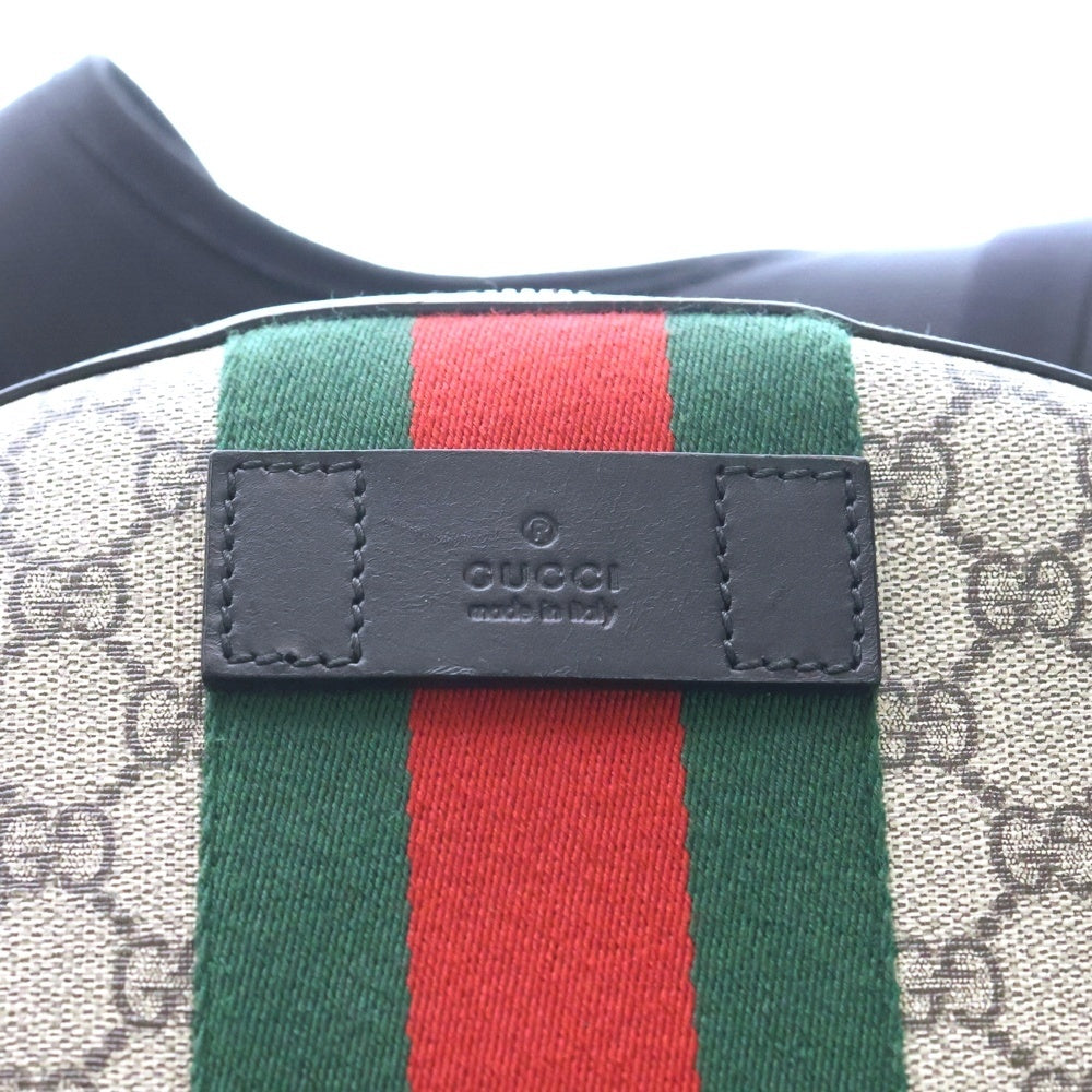 GUCCI(グッチ) ウェブ GGスプリーム シェリーライン レザー バックパック リュックサック ブラウン 443805 レディース