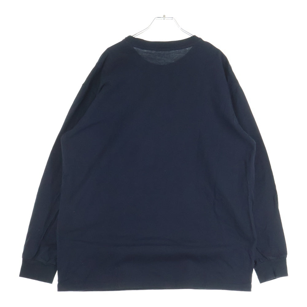 UNDERCOVERISM(アンダーカバイズム) フロントロゴデザイン クレイジーパターン クルーネックカットソー 長袖Tシャツ ブラック U11B4807