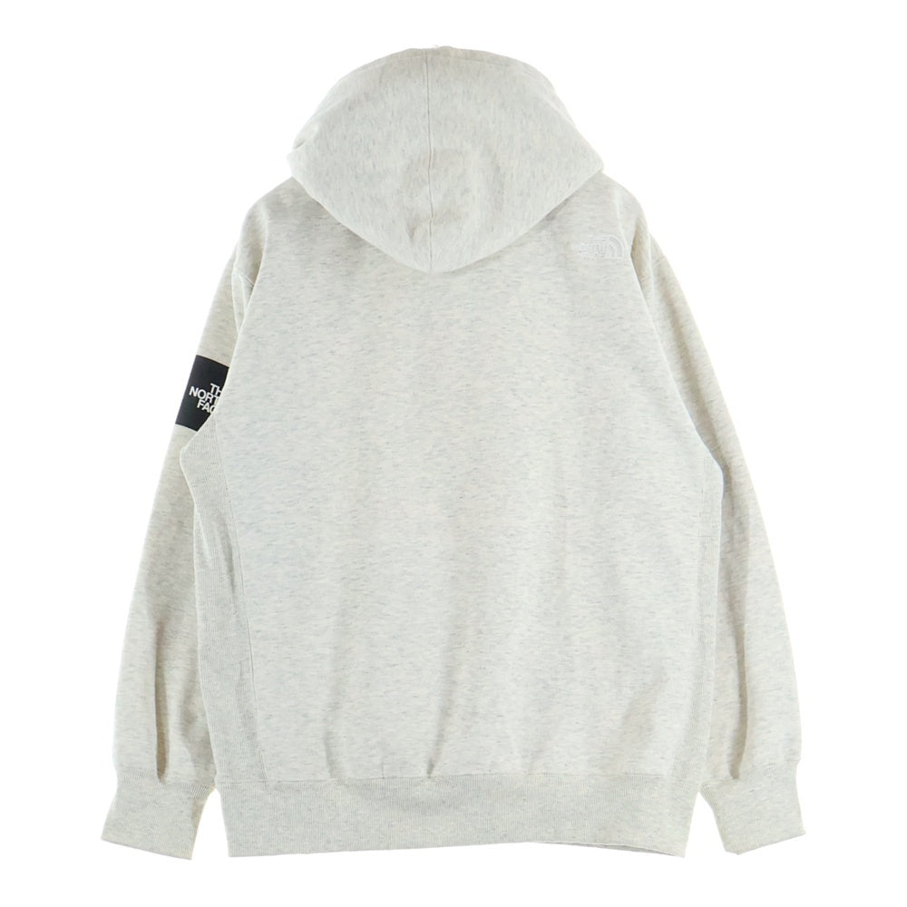 THE NORTH FACE(ザノースフェイス) アームスクエアーロゴデザイン カンガルーポケット フーデッド スウェット パーカ ネイビー NT61835