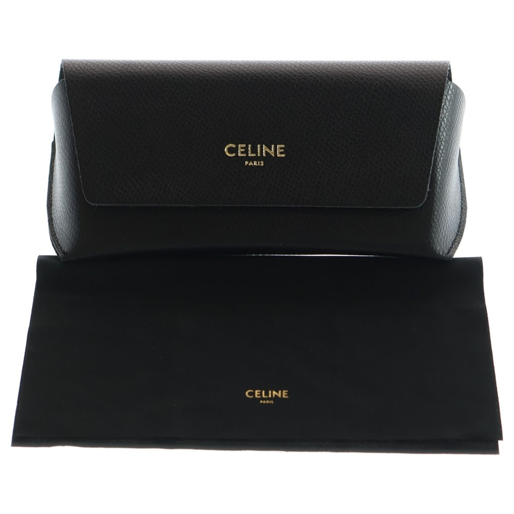 CELINE(セリーヌ) メタルフレーム ウェリントン 眼鏡 アイウェア サングラス ゴールド/ブラック CL50037U 度入り