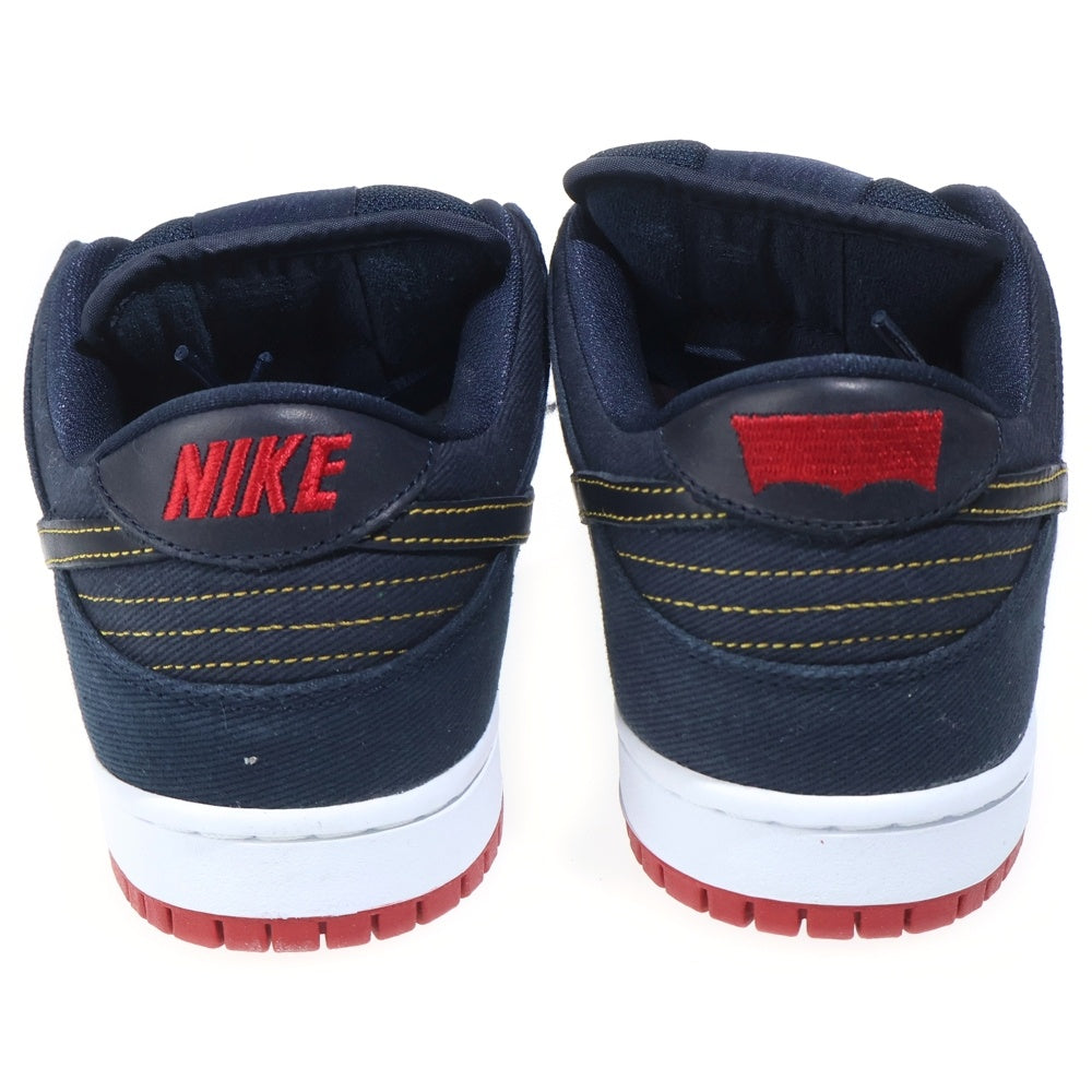NIKE SB(ナイキエスビー) 【観賞用 2012年製】 ×Levis DUNK LOW BLUE DENIM リーバイス ダンク ブルーデニム ローカットスニーカー インディゴ US10/28cm 573901-447